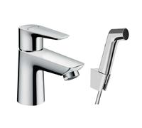 Hansgrohe Talis E - Mitigeur pour lavabo avec douchette Bidette, chrome 71729000