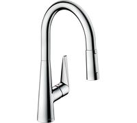 hansgrohe Talis M51 Mitigeur monocommandé pour cuisine 200, éco, 2 types de jet, sBox, chrome, 73876000