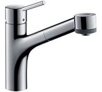 hansgrohe Talis M52 170 robinet de cuisine 32842000 avec douchette extractible, basse pression, chromé