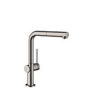 hansgrohe Talis M54 270 mitigeur de cuisine 72808340 avec bec extractible, 1jet, noir brossé