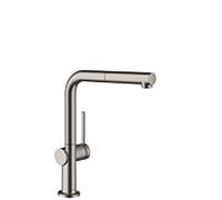 hansgrohe Talis M54 270 mitigeur de cuisine 72809340 avec bec extractible, 1jet, noir brossé
