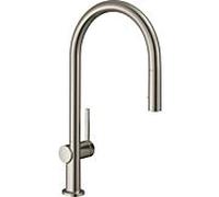 hansgrohe Talis M54 Mitigeur de cuisine 72801800 avec douchette extractible 2jet, sBox, finition inox