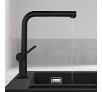 hansgrohe Talis mitigeur de cuisine 72808670 bec extractible, 1jet, noir mat