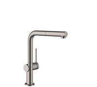 hansgrohe Talis M54 270 mitigeur de cuisine 72809340 avec bec extractible, 1jet, noir brossé
