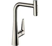 Hansgrohe Talis Select M51 - Mitigeur d'évier Talis Select avec douchette extractible, simili inox 72823800