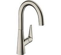 Hansgrohe Mitigeur de cuisine Talis M51 sur pied 220, bec pivotant Inox 72814800