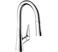 hansgrohe Talis S M51 Mitigeur monocommande de cuisine 160, douchette coulissante, 2 jets, 72815000, Couleur: chrome
