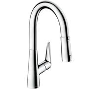 hansgrohe Talis S M51 Mitigeur monocommande de cuisine 160, douchette coulissante, 2 jets, sBox, 73850000