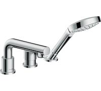 hansgrohe Talis S mitigeur monocommande de baignoire 3 trous, porte-à-faux de 200 mm, bord de baignoire, 72416000