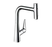 Hansgrohe Mitigeur de cuisine Talis Select M51, douchette extractible 2 jets, chrome 72824000