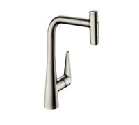 Hansgrohe Talis Select M51 - Mitigeur d'évier Talis Select avec douchette extractible, simili inox 72823800