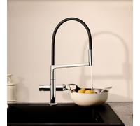 Hansgrohe Mitigeur de cuisine Talis Select M54 PowderSpray sur pied, chrome-noir 72861000