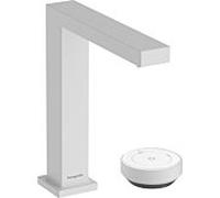 Hansgrohe Mitigeur de lavabo Tecturis E 73053700 sur pied 2 trous CoolStart blanc mat avec vidage