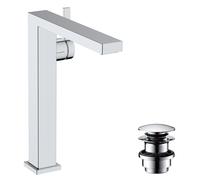 hansgrohe Tecturis E Fine Mitigeur monocommandé pour lavabo 240, saillie 197mm, avec vidage Push-Open, CoolStart, EcoSmart+, 73070000, Couleur: chrome