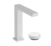 Hansgrohe Mitigeur de lavabo Tecturis E 73053700 sur pied 2 trous CoolStart blanc mat avec vidage