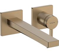 Hansgrohe Mitigeur de lavabo encastré Tecturis E 73051140 – bec 22,5 cm EcoSmart bronze brossé