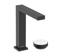 hansgrohe Tecturis E Mitigeur monocommandé pour lavabo 150, 2 trous, garniture découlement non verrouillable, saillie 158mm, EcoSmart+, CoolStart, 73053670, Couleur: noir mat