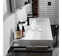 hansgrohe Tecturis E mitigeur lavabo 73023670 saillie 155mm, avec tirant garniture de vidange , noir mat