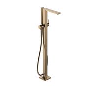 hansgrohe Tecturis E Mitigeur monocommandé pour bain, au sol, saillie 264mm, accessoires inclus, 2 consommateurs, 73445140, Couleur: Bronze brossé