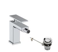 hansgrohe Tecturis E Mitigeur monocommandé pour bidet, saillie 149mm, avec garniture découlement, 73200000, Couleur: chrome