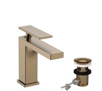 hansgrohe Tecturis E mitigeur lavabo 73014140 saillie 144mm, avec tirant garniture de vidange , bronze brossé
