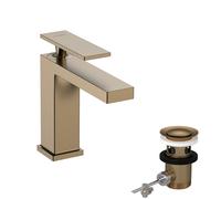hansgrohe Tecturis E mitigeur lavabo 73010140 saillie 144mm, avec tirant garniture de vidange , bronze brossé