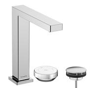 hansgrohe Tecturis E Mitigeur monocommandé pour lavabo 150, 2 trous, garniture découlement non verrouillable, saillie 158mm, EcoSmart+, CoolStart, 73053000, Couleur: chrome
