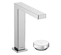 hansgrohe Tecturis E Mitigeur monocommandé pour lavabo 150, 2 trous, garniture découlement non verrouillable, saillie 158mm, EcoSmart+, CoolStart, 73053340, Couleur: Chrome noir brossé