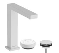 hansgrohe Tecturis E Mitigeur monocommandé pour lavabo 150, 2 trous, garniture découlement non verrouillable, saillie 158mm, EcoSmart+, CoolStart, 73053700, Couleur: Blanc mat