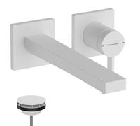 hansgrohe Tecturis E mitigeur lavabo 73051700 projection 225mm, UP, pour montage mural, blanc mat