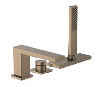 Hansgrohe Tecturis E - Mitigeur sur bord de baignoire, installation à 3 trous, sBox, bronze brossé 73443140