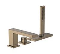 hansgrohe Tecturis E Raccord de rebord de baignoire 3 trous 73443140 avec sBox, bronze brossé