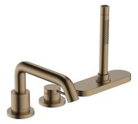 Hansgrohe Mitigeur bain-douche Tecturis S 73447140 3 trous sBox saillie 194 mm Bronze brossé