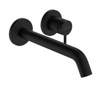 hansgrohe Tecturis S robinetterie de lavabo monocommande encastrée pour montage mural, EcoSmart+, portée 225mm, 73351670, Couleur: noir mat
