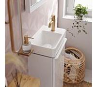 Hansgrohe Mitigeur de lavabo Tecturis S 73302140 – saillie 108 mm, tirette, bronze brossé, sur pied