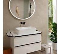 hansgrohe Tecturis S mitigeur lavabo 73351670 encastré, pour montage mural, saillie 225 mm, noir mat