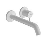 hansgrohe Tecturis S robinetterie de lavabo monocommande encastrée pour montage mural, EcoSmart+, portée 225mm, 73351700, Couleur: Blanc mat