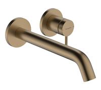 hansgrohe Tecturis S robinetterie de lavabo monocommande encastrée pour montage mural, EcoSmart+, portée 225mm, 73351140, Couleur: Bronze brossé