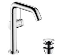 hansgrohe Tecturis S, mitigeur monocommande de lavabo, 210, Fine, CoolStart, EcoSmart+, avec bec pivotant et vidage Push-Open, chrome, 1 pièce.