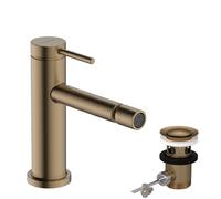 hansgrohe Tecturis S Mitigeur monocommandé pour bidet, saillie 148 mm, 73201140, Couleur: Bronze brossé