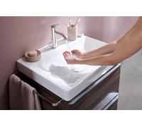 hansgrohe Tecturis S, mitigeur monocommande pour lavabo 110, EcoSmart+, avec garniture d'écoulement à tirette, chrome, 1 pièce.