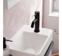 hansgrohe Tecturis S Robinet 80 avec manette pour eau froide ou pré-mélangée, portée 108mm, 73313670, Couleur: noir mat