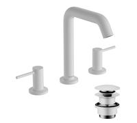 hansgrohe Tecturis S robinetterie de lavabo 3 trous 150, portée 139mm, 73330700, Couleur: Blanc mat