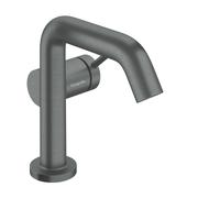Mitigeur lavabo monocommande hansgrohe Tecturis S 73323340, saillie 130 mm, avec bonde clic-clac, finition chrome noir brossé