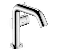 Mitigeur lavabo monocommande hansgrohe Tecturis S 73320340, saillie 130 mm, avec bonde à ouverture par pression, finition chrome noir brossé