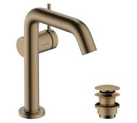 Hansgrohe Mitigeur lavabo sur pied Tecturis S 73340140 CoolStart EcoSmart+ Push-Open Bronze brossé