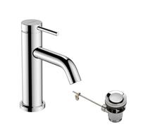 hansgrohe Tecturis S robinetterie de lavabo monocommande 80 CoolStart, EcoSmart+, avec vidage à tirette, portée 108mm, 73302000, Couleur: chrome