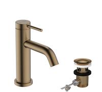Hansgrohe Tecturis S - Mitigeur d'évier avec vidage, CoolStart, EcoSmart, bronze brossé 73302140