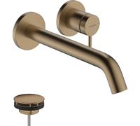 hansgrohe Tecturis S robinetterie de lavabo monocommande encastrée pour montage mural, EcoSmart+, portée 225mm, 73351140