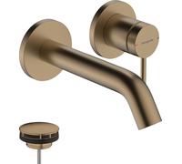 hansgrohe Tecturis S robinetterie de lavabo monocommande encastrée pour montage mural, EcoSmart+, portée 165mm, 73350140